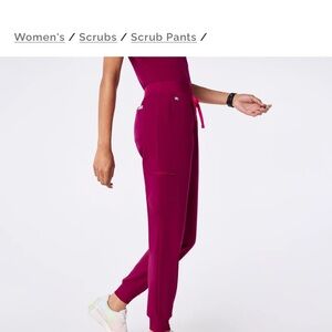 Figs Pink Jogger yola scrub bottoms